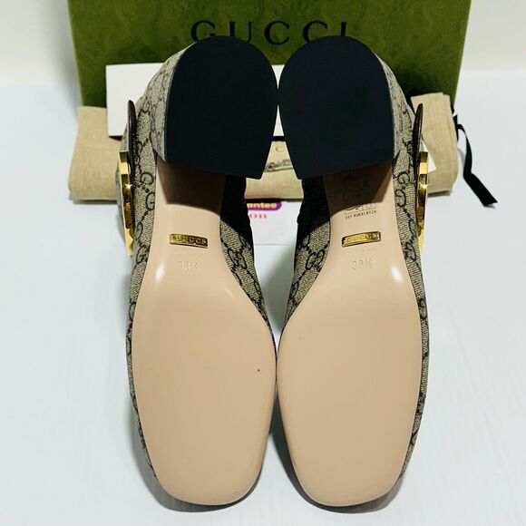 Gucci Blondie Interlocking GG Supreme US 6.5 Bootie Brown Canvas Boots NIB - Picture 10 of 12